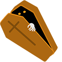 Halloween Monster in Coffin Animated arrow cursor