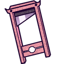 Halloween Pink Guillotine & Skull Animated arrow cursor