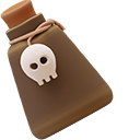 Halloween Poison & Green Skull 3D arrow cursor