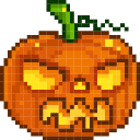 Halloween Pumpkin Pixel Animated arrow cursor