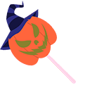 Halloween Pumpkin Stick Animated arrow cursor