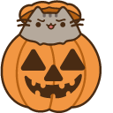 Halloween Pusheen & Jack O’Lantern hand cursor