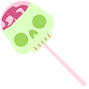 Halloween Skull Stick & Cake Animated arrow cursor