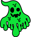 Halloween Slime Ghost & Piece of Pizza arrow cursor