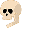 Halloween Snapping Skull Animated arrow cursor