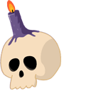 Halloween Snapping Skull Animated hand cursor