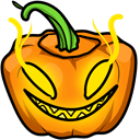 Halloween Toothy Jack-O-Lantern hand cursor