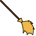 Halloween Witch & Broom Animated arrow cursor