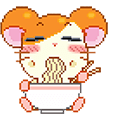 Hamtaro Eat Noodles Pixel Animated arrow cursor