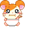 Hamtaro Eat Noodles Pixel Animated hand cursor