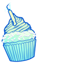 Happy Bday Blue arrow cursor