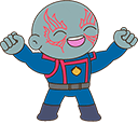 Happy Drax the Destroyer Chibi Animated arrow cursor