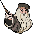 Harry Potter Albus Dumbledore & Phoenix hand cursor