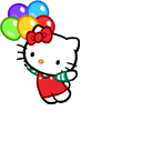 Hello Kitty & Balloons Animated hand cursor