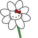 Hello Kitty Flower Animated hand cursor