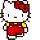 Hello Kitty Pixel Aimated arrow cursor