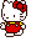 Hello Kitty Pixel Aimated hand cursor