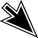 Inverted macOS arrow cursor