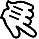 Inverted macOS hand cursor