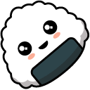 Kawaii Onigiri Animated hand cursor