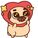 Kawaii Puglie Pug Animated arrow cursor