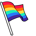 LGBTQ Flag & Born This Way Animated arrow cursor