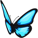 Life is Strange Blue Butterfly arrow cursor