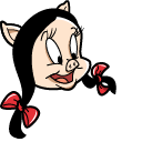 Looney Tunes Petunia Pig & Flower hand cursor