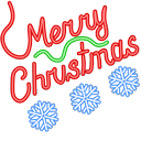 Merry Christmas Neon Animated Cursor hand cursor