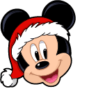 Mickey Mouse & Christmas Holly hand cursor