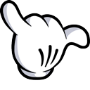 Mickey Mouse Hand Hang Loose hand cursor