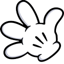 Mickey Mouse Hand Inflated Glove hand cursor