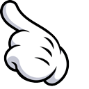 Mickey Mouse Hand with Pencil arrow cursor