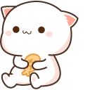 Mochi Peach Cat Eating Pancake Animated hand cursor