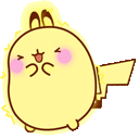 Molang Pikachu Animated hand cursor