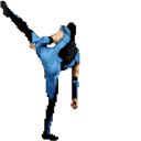 Mortal Kombat Sub-Zero Pixel Animated hand cursor