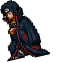 Naruto Itachi Pixel Animated hand cursor