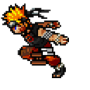 Naruto Running Pixel Animated arrow cursor