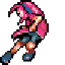 Naruto Sakura Running Pixel Animated hand cursor