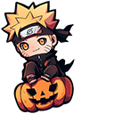 Naruto Sitting on Pumpkin Animated arrow cursor