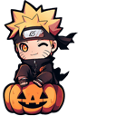 Naruto Sitting on Pumpkin Animated hand cursor