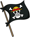 One Piece Monkey D. Luffy & Straw Hat Pirates Flag arrow cursor