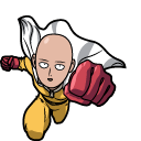 One-Punch Man Saitama Flying Animated arrow cursor