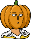 One-Punch Man Saitama Pumpkin Head Animated hand cursor