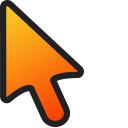 Orange Gradient Animated arrow cursor