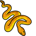 Orange Snake arrow cursor