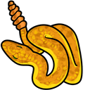 Orange Snake hand cursor