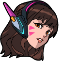 Overwatch D.Va & Blaster Animated hand cursor