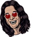 Ozzy Osbourne & Round Glasses Animated hand cursor