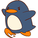 Penguin Running Animated arrow cursor